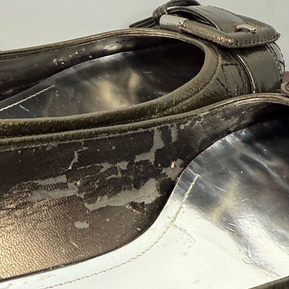 Franco Sorto Women’s green gold metallic flat L Chord size 9.5 - Picture 9 of 9